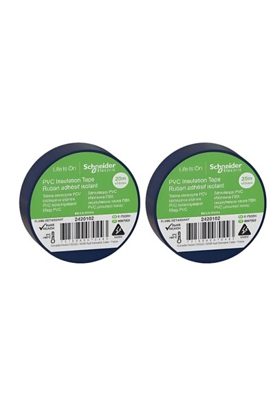 Schneider Electric Schneider Mavi İzole Elektrik Bandı 19 mm x 20 Metre -2 adet