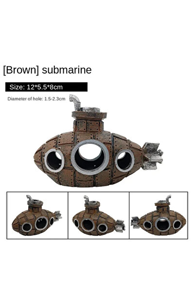 Choice زينة غواصة برونزية من الراتينج لتزيين حوض السمك ومأوى الأسماك والروبيا...
