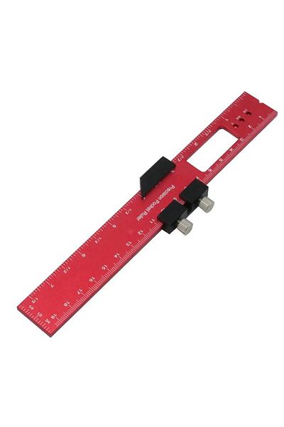 FNICEL 1pc 200mm Precision Pocket Ruler - Woodworking T-type Ruler Scribing Square Measuring Tools With Sli