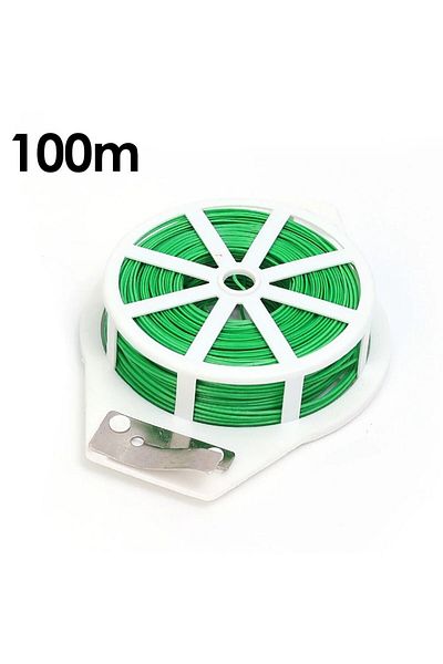 Choice 100m Garden Twist Ties Multifunctional Strapping Plant Climbing Reusable Self-cutting Iron Wire Cabl