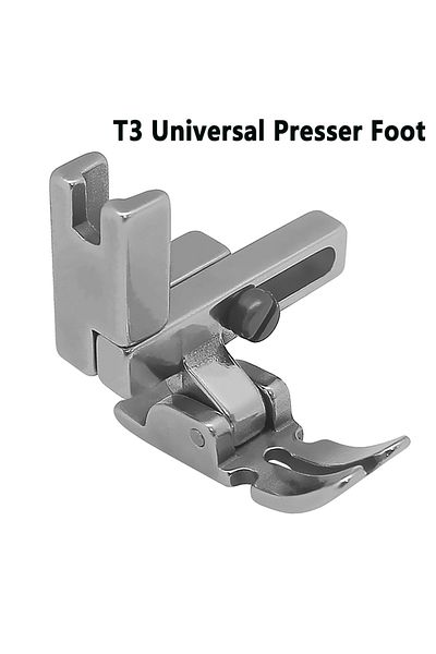 Choice T3 Universal Adjustable Cording/regular/zipper Presser Foot For 1-needle Lockstitch Industrial Se...