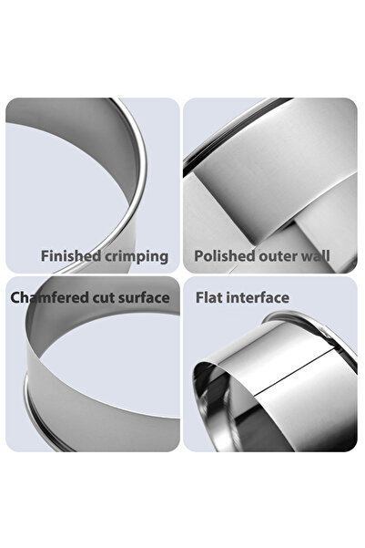 Choice مجموعة من 11 قطعة من قواطع البسكويت الدائرية المصنوعة من الفولاذ المقا...