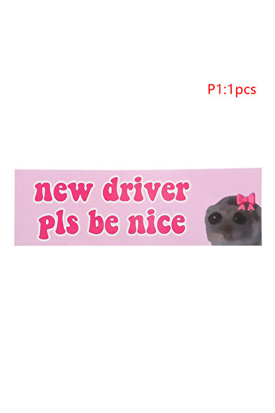 Choice ملصق جديد لسائقي القطط الحزينة، يرجى أن تكون لطيفًا، ملصق ميم مضحك، مل...