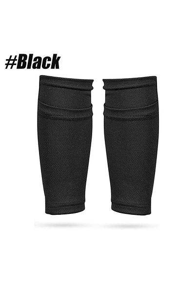 Choice S Black 1pair Kids Soccer Shin Guard Socks Breathable Calf Shin Guard Covers Shin Guard Holders Socc