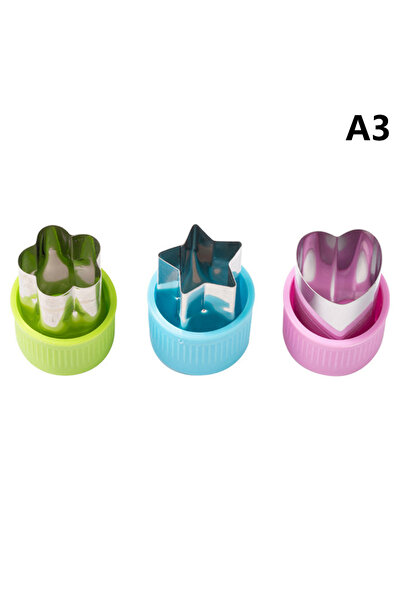 Choice قطاعة خضروات على شكل قلب من A3 Kitchen Star بمقبض بلاستيكي وأدوات طبخ ...