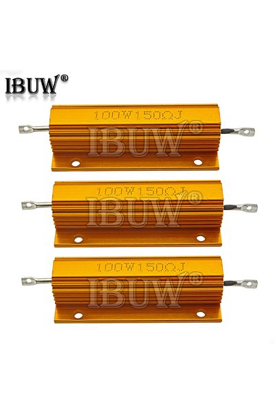 IBUW 1r 100w 0.01 ~ 100k Aluminum Power Metal Shell Case Wirewound Resistor 0.1 0.5 1 1.5 2 6 8 10 20 100
