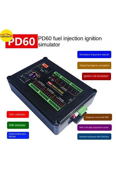 TANTESTO Support Video Guide Pd60 With En Manual Am-pd60 Fuel Injector Ignition Simulator Ecu Maintenance Pla