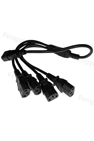 Choice1 قطعة واحدة أخرى عالية الجودة من قابس ذكر IEC 320 C14 إلى سلك طاقة مقسم من النوع Y أنثى 4XC13 ، C14 إلى 4