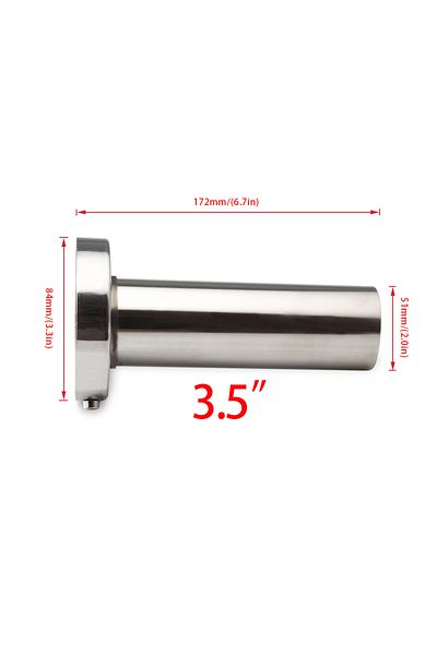 SPEEDRACING 3.5 Unadjustable Universal 3.5" /4'' / 4.5'' Round Steel Removable Stainless Steel Car Exhaust Muffl