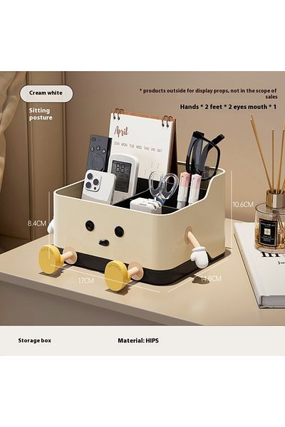 Szkoy D Desktop Storage Box Living Room Remote Control Miscellaneous Organizing Box Office Dormitory Stat.
