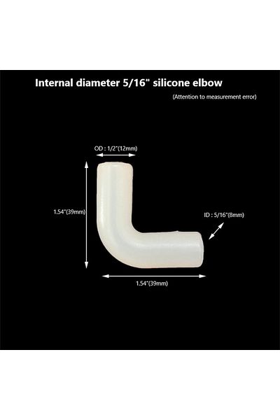 Choice 8mm Elbow 5pcs 5pcs Silicone Elbow Flexible Repair Joint Hard Tube Soft Connector Elastic Right Angl