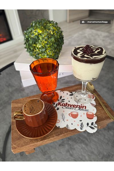 DECO Digital Printed Laser Cut Washable Cocktail Napkin with Coffee Slogan