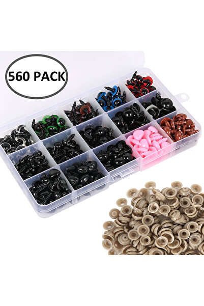 Choice عيون متعددة الألوان لصنع الدمى، عيون أزرار بلاستيكية بأحجام متعددة، عي...