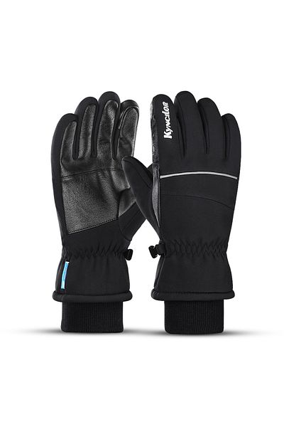 Choice L A0086-BK Winter Warm Mountain Snowboard Gloves Men Women Cold Snow Skiing Mittens Waterproof Snowm