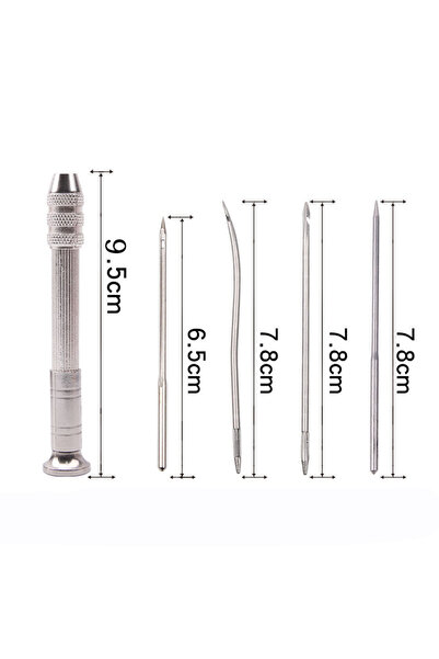 Choice 5Pcs Leather Sewing Awl Set Replaceable Multifunctional Shoes Repair T...
