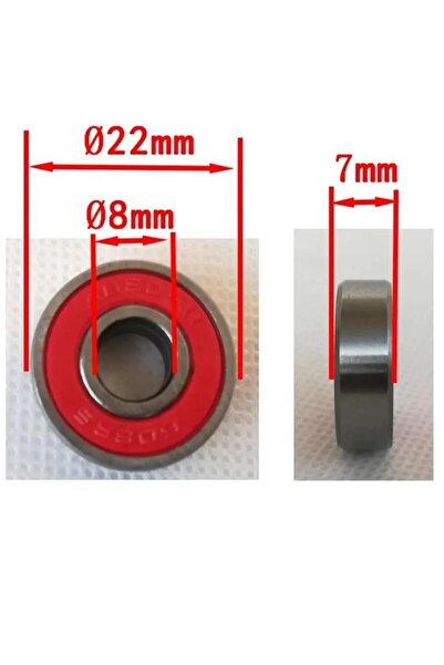 Choice 8x22x7mm 10 قطع 608 2RS 8x22x7mm عجلات ألواح التزلج الحمراء ABEC-9 أعم...