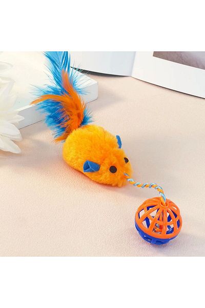 Choice Lingdangshu Cheng A Stuffed Mouse With A String Sounding Bell Ball Teases The Cat Mouse Cat Toy Fea