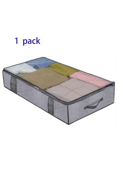 Choice 1 pc Under the bed quilt storage bag with cover can be folded, can be used for bedding clothes toys