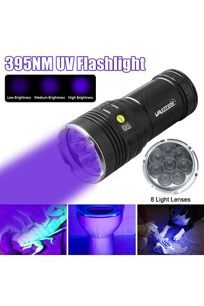 Choice 395nm-no Battery Uv Flashlight 365nm/395nm 8lights Black Mirror Flashlamp Ultraviolet Ink Dryer Mone