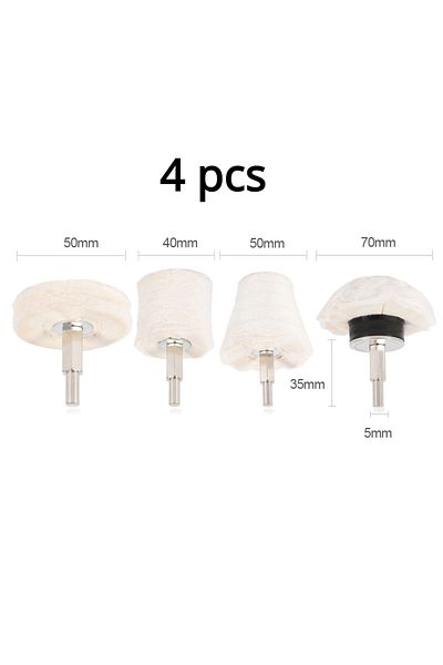Choice 4pcs Wool Wheel 4pcs Car Polishing Cone Buffing Cloth Wheel Pad Wool Waxing Polish Buffing Pad Polis