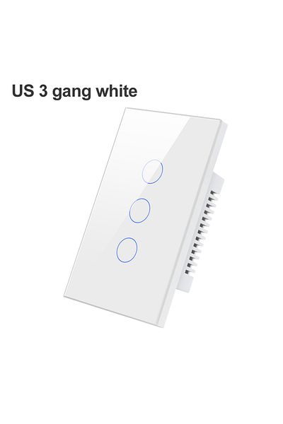 Choice مفتاح إضاءة ذكي أبيض 3gang Avatto Tuya Zigbee، مفتاح لمس الحائط، تطبيق Smart Life للتحكم عن بعد