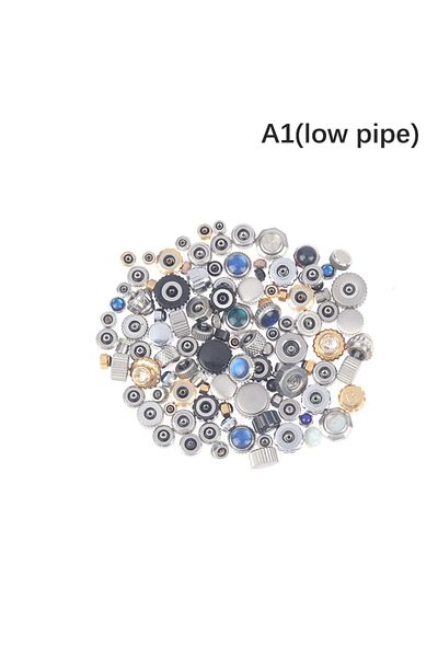 HUXUAN A1 100pcs Mixed Waterproof Steel Watch Handles Watch Crown Various Sizes And Colors For Watchmakers