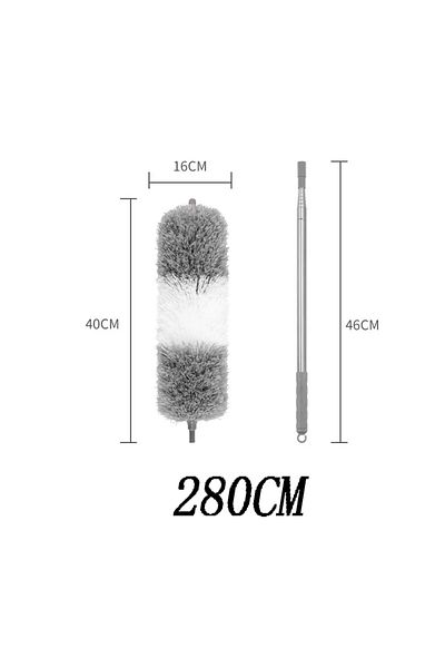 Choice Gray-white-280cm Duster Brush Microfiber Duster Extendable Gap Dust Tools Retractable Car Furniture