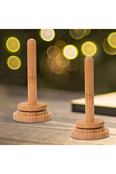 Choice حامل خيوط من الخيزران والخشب MZP-MZ-RXQ، بكرة خيوط، حامل تخزين لبكرة خ...