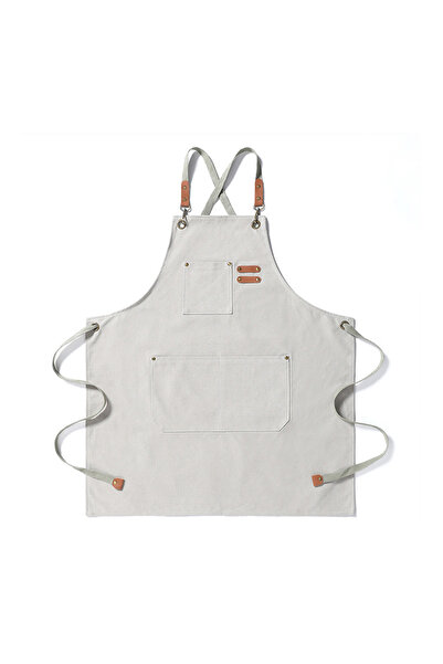 Choice Rice White Professional Kitchen Apron,oil-proof Canvass Aprons With Large Pocket For Men Women,chef