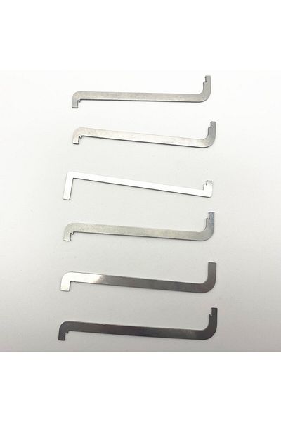 Wilongda High Quality Practical Locksmith Tool 6 Pieces / Kit Replacement Turning Tool / Double Head Tensi...