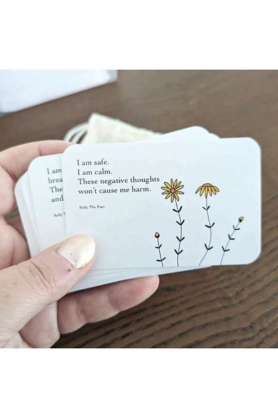 Choice White Anxiety Relief Pocket Poems Anxiety Relief Pocket Healing Card Portable Collection Of Soothing