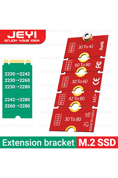 Choice1 JEYI M.2 NGFF NVME SSD Extension Bracket Transfer 2230 2242 2260 2280 Length Extend Adapter Brack...