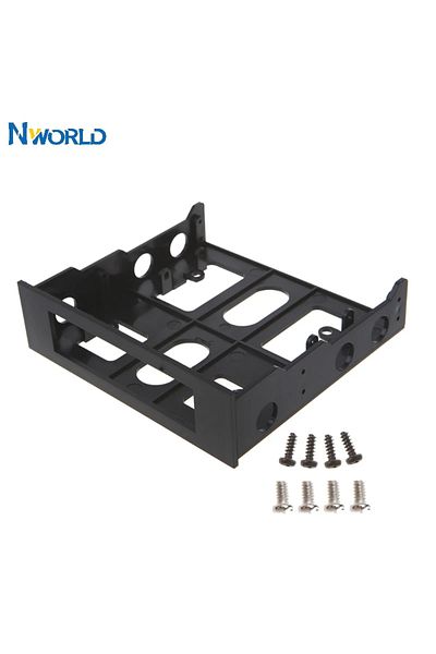 Choice Nworld 3.5'' to 5.25'' Hard Disk Drive Bracket Computer Case Adapter Floyy Kit Mounting Bracket