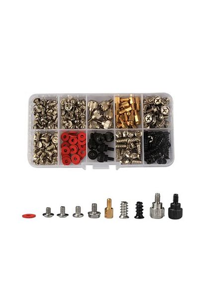 Choice 228pcs/box Hard Disk Diy Motherboard Pc Personal Computer Assemble Case Fan Hand Screw Bolt Stand...