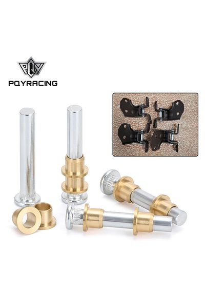 PQY Door Hinge Repair Kit Door Hinge Pin Bushing Kit For Nissan Navara 97-05 D22 Truck Pickup High St...
