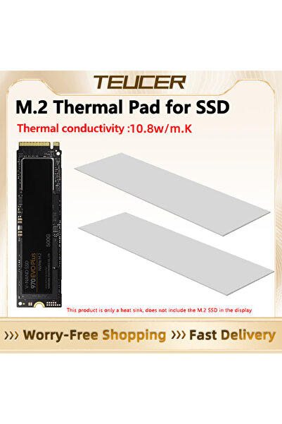 Choice6 1PCS 70X20X1.5mm TEUCER M.2 Thermal Pad 10.8W/ 70x20mm Silicone Therm...