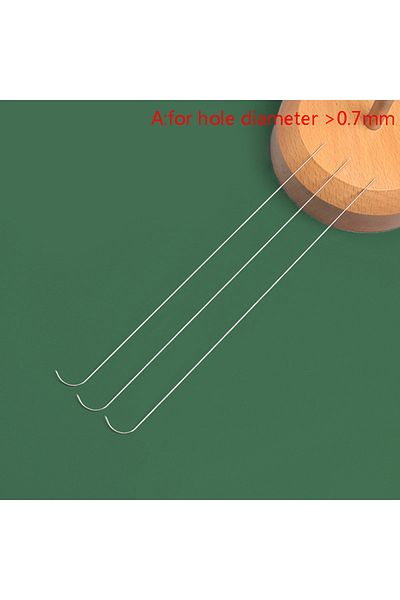 Choice A 3pcs/set Big Eye Curved Beading Needles Stainless Steel Sewing Needles Diy Bead Spinner Needles C.