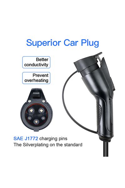 Choice 7.2KW 3M EV Charging Cable J1772 Type1 to Type2 Female to Male Plug 32A 16A 3M/3.5M Electric Vehicle