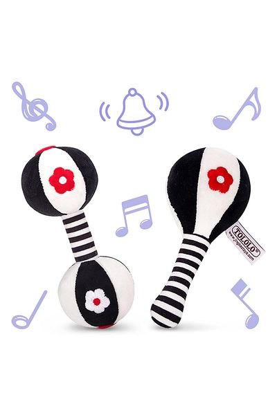 Choice Qz1032 2pcs Baby Soft Rattles Newborn Toys Car Seat Toys Infants Baby Dumbbell Toy Rattle Set For In