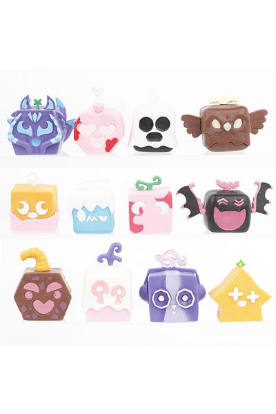 Choice 1set 12pcs Blox Fruit Figures Set Toy Blox Fruit Figurine Fruit Blox Fruit Kitsune Pvc Toy Figure Or