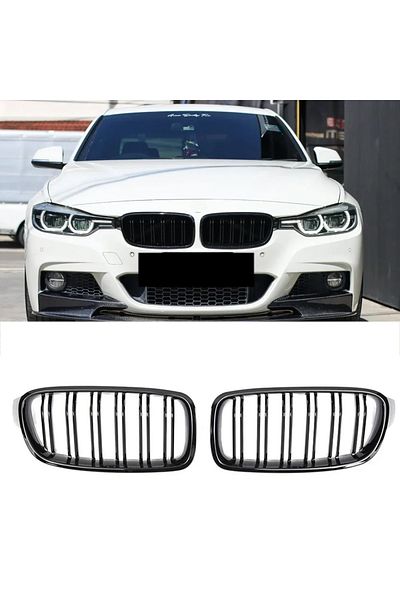 Choice Glossy Black M3 Front Bumper Kidney Grill Carbon Fiber M Style Diamond Chrome Grille Cover For Bmw 3