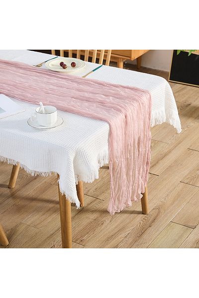 Choice Pink 1pc 1pc Cheesecloth Table Runner 10ft Boho Gauze Party Rustic Sheer Table Runner