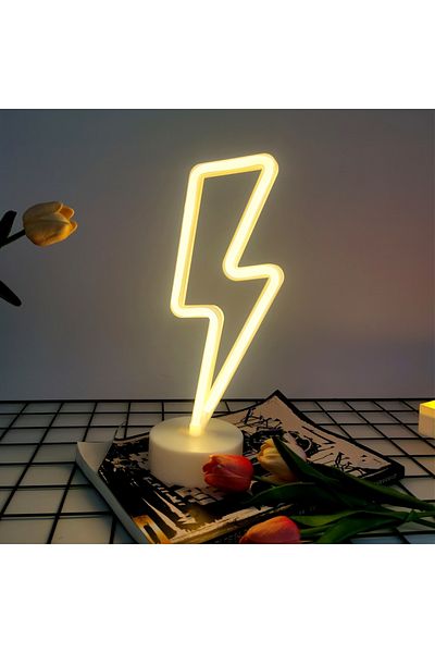 Choice Warm White White Lightning Led Neon Light, Usb Or Battery Powered Boy/girl Gift Cool Game Light, Bed