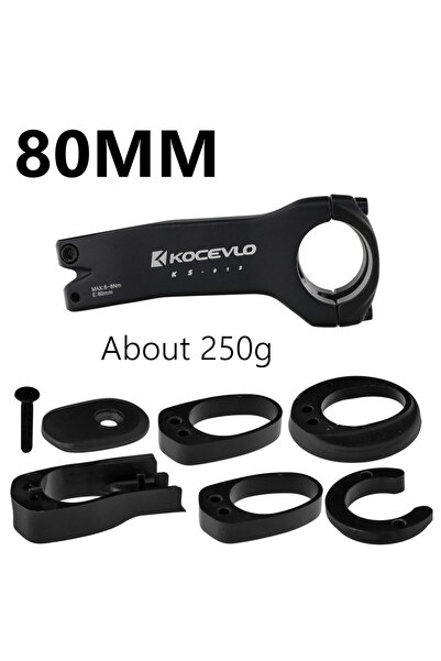 Choice1 جذع دراجة كيفلو 80 مم بكابل داخلي، جذع دراجة من الألومنيوم 28.6-31.8 ...