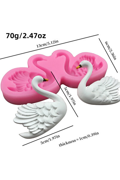Choice بجعة قطعة واحدة، قالب سيليكون ثلاثي الأبعاد على شكل كومة من البجعة، تق...