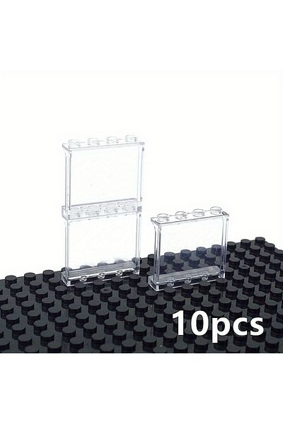 Choice Transparent 10pcs Transparent Panel 1x4x3 Dots Window Wall House Construction Accessories Diy House