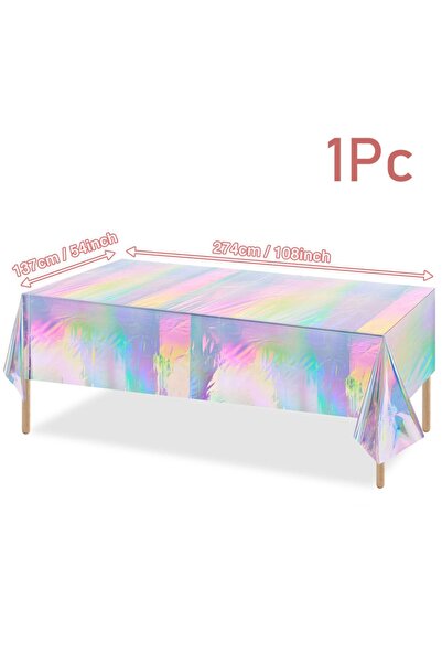 Choice1 8 مفرش طاولة من الألومنيوم اللامع بالليزر، غطاء طاولة لحفلات أعياد ال...