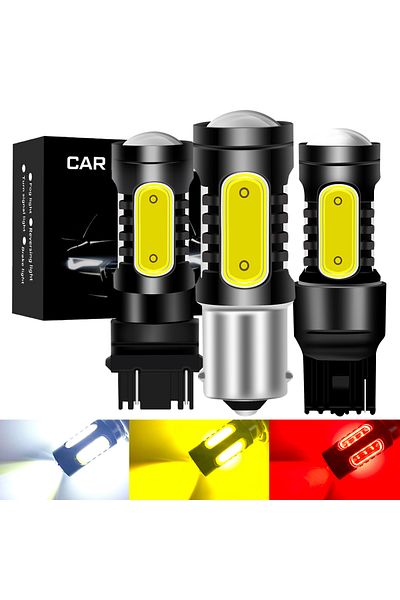 Choice 1156 Ba15s P21w أبيض قطعتان 1156 P21w Led Ba15s Py21w Bau15s لمبة 12 فولت Cob 5smd 7443 7440 W21w 3157 11