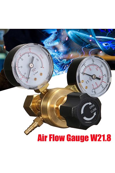 Choice Pressure Regulator Reducer Argon Co2 Welding Twin Gauge Gas Bottle Mig Tig Welding Flow Meter Co...