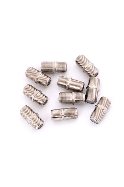 Choice 10pcs 10pcs/pack Aluminium Alloy Female F Connector Joiner Coupler Barrels Satellite/cable Tv Connec